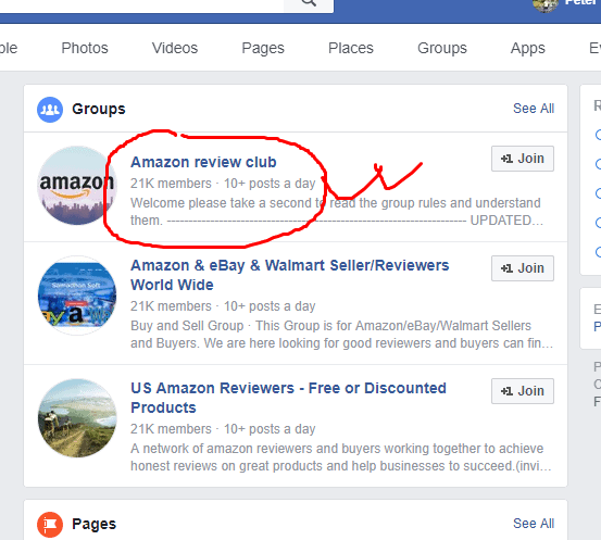 facebook amazon review group
